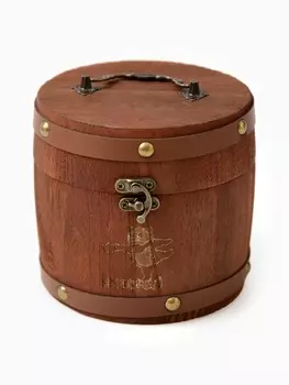 Чай чёрный китайский выдержанный «Пуэр Шу в Мандарине», Мэнхай, 2024 г, в бочонке, 200 г