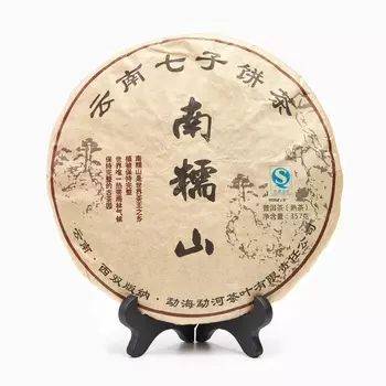 Чай чёрный китайский выдержанный «Шу Пуэр. Ци Цзы Бин», Юньнань, 2008 г., блин, 357 г