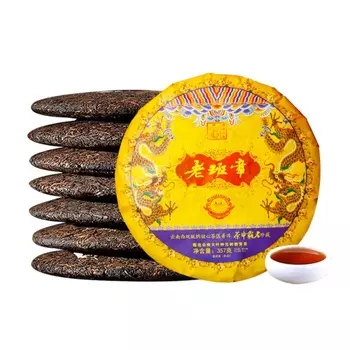 Чай чёрный китайский выдержанный «Шу Пуэр. Лаобаньчжан», Юньнань, 2021 г, блин, 357 г