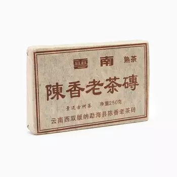 Чай чёрный китайский выдержанный «Шу Пуэр. Старый кирпич», Юньнань, 2012 г, кирпич, 250 г