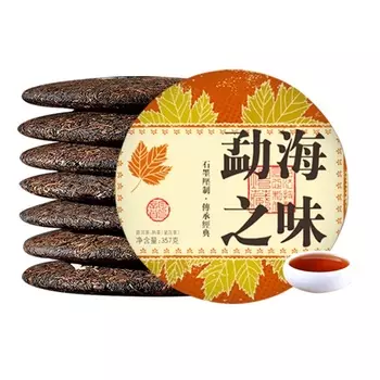 Чай чёрный китайский выдержанный «Шу Пуэр. Вкус Мэнхая», Юньнань, 2021 г, блин, 357 г