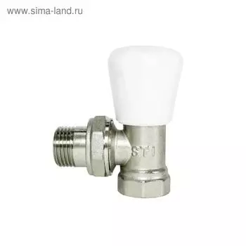 Клапан для радиатора STI, 3/4", угловой, регулировочный