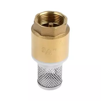 Клапан обратный STT, 3/4", внутренняя/внутренняя резьба, стержень латунь, с сеточкой