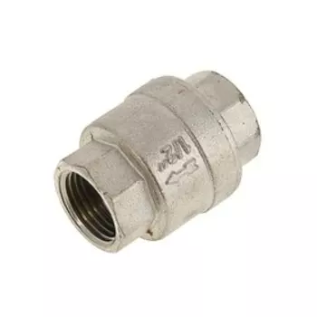 Клапан обратный Valtec, 1/2", внутренняя/внутренняя резьба, никелированный, латунь