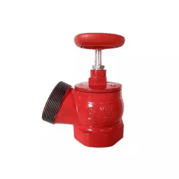 Клапан пожарный "Апогей", угловой 125°, КПЧ 65-1, Ду 65, 1,6 Мпа, муфта-цапка