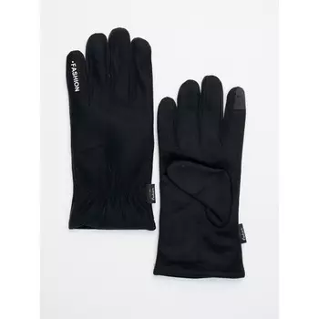 Классические перчатки зимние мужские чёрного цвета, размер 11-12