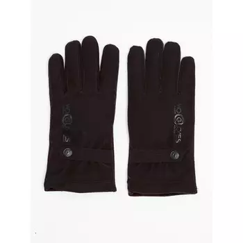 Классические перчатки зимние мужские коричневого цвета, размер 11-12