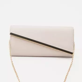 Сумка-клатч на клапане, цвет бежевый