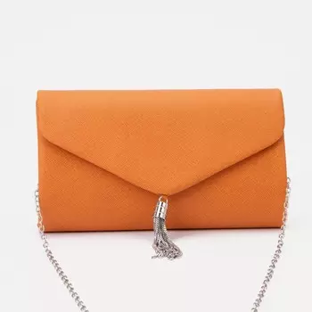 Сумка-клатч на клапане, цвет оранжевый