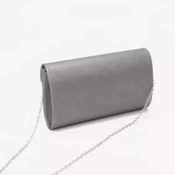 Клатч на клапане, цвет серый