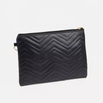 Клатч на молнии, цвет чёрный