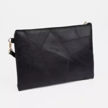 Клатч на молнии, цвет чёрный
