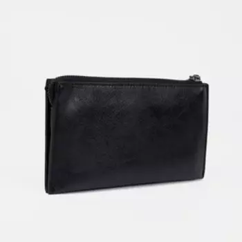 Клатч на молнии, цвет чёрный