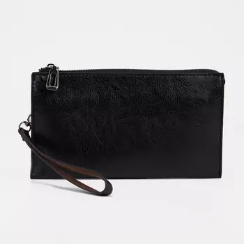 Клатч на молнии, цвет чёрный