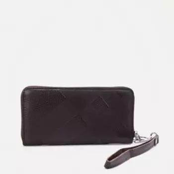 Клатч на молнии, цвет коричневый