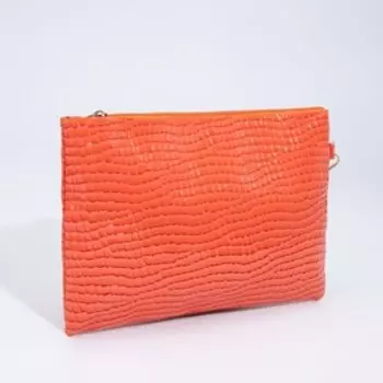 Сумка женская на молнии, цвет оранжевый