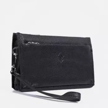 Клатч на молнии, цвет чёрный