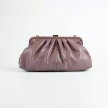 Клатч, отдел на фермуаре, цвет розовый