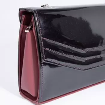 Сумка-мессенджер на клапане, наружный карман, цвет бордовый