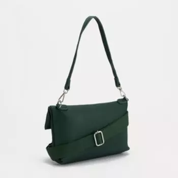 Сумка-клатч на магните, цвет зелёный