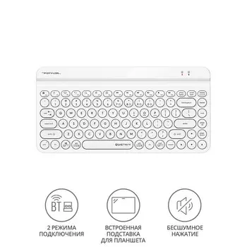 Клавиатура A4Tech Fstyler FBK30 белый USB беспроводная BT/Radio slim Multimedia (FBK30 WHITE 10045