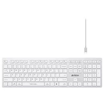 Клавиатура A4Tech Fstyler FBX50C белый USB беспроводная BT/Radio slim Multimedia (FBX50C WH 103388