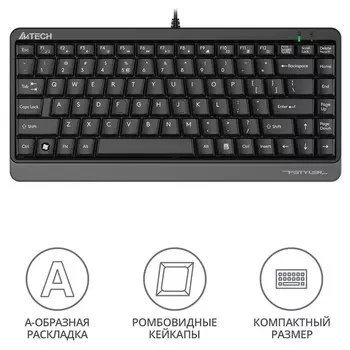 Клавиатура A4Tech Fstyler FKS11 черный/серый USB (FKS11 GREY)