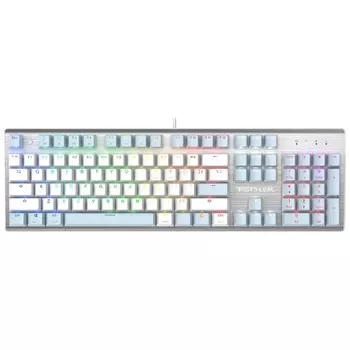 Клавиатура A4Tech Fstyler FS100 Neon механическая синий/белый USB for gamer LED (FS100)