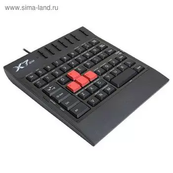 Клавиатура A4Tech X7-G100, игровая, блоковая, проводная, мембранная, 62 клавиши, USB, чёрная