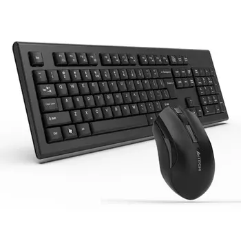 Клавиатура + мышь A4Tech 3000NS клав:черный мышь:черный USB беспроводная Multimedia