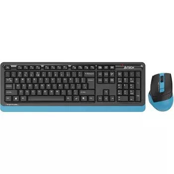 Клавиатура + мышь A4Tech Fstyler FG1035 клав:черный/синий мышь:черный/синий USB беспроводная 10046