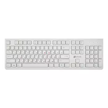Клавиатура Оклик 505M белый USB slim