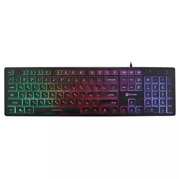 Клавиатура Оклик 550ML черный USB slim Multimedia LED