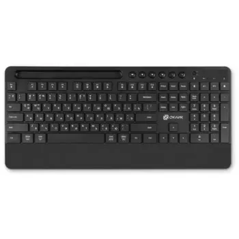 Клавиатура Оклик 865S черный USB беспроводная BT/Radio slim Multimedia (подставка для запяст 10045