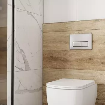 Клавиша смыва IDDIS Unifix, 245х165х27,7 мм, универсальная, хром матовый, двухуровневый