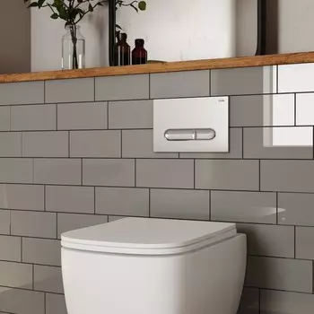 Клавиша смыва IDDIS Unifix, 245х165х28,8 мм, универсальная, хром матовый, двухуровневый
