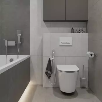 Клавиша смыва IDDIS Unifix, 245х27.7х165 мм, универсальная, белая, двухуровневый