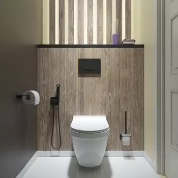 Клавиша смыва IDDIS Unifix, 245х27.7х165 мм, универсальная, чёрная