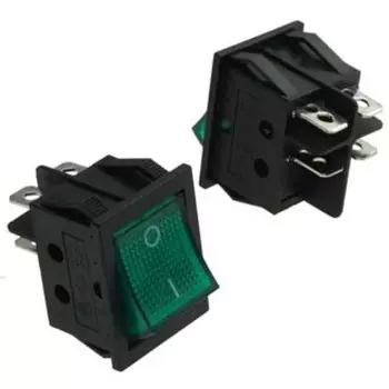 Клавишный переключатель RUICHI KCD4-201N-C3-G/4P, ON-OFF