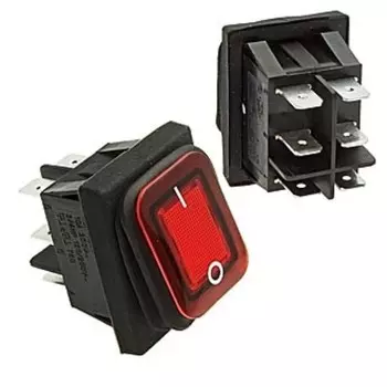 Клавишный переключатель RUICHI SB091-12V, IP65, ON-ON, 22x30 мм