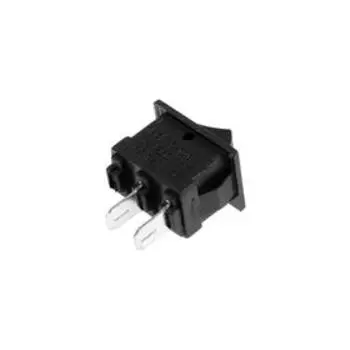 Клавишный выключатель, 250 В, 3 А, ON-OFF, 2c, черный