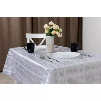 Клеенка Silver&Beige, ширина 137 см, рулон 20 метров