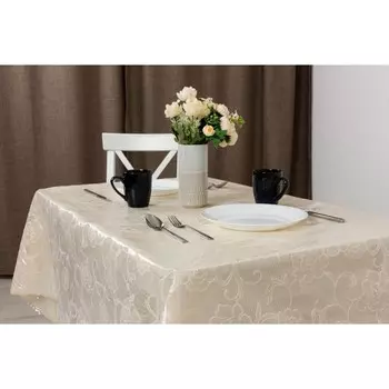 Клеенка White/Beige, ширина 137 см, рулон 20 метров