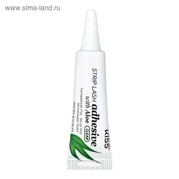 Клей для накладных ресниц Kiss Strip Lash Adhesive KPLGL05, с алоэ, прозрачный