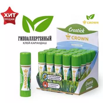 Клей-карандаш, Crown Expert, гипоаллергенный, 22 г