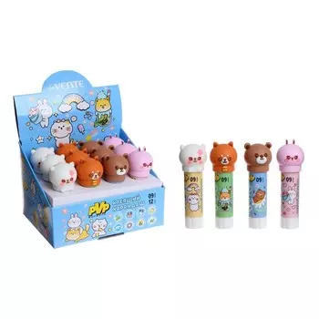 Клей-карандаш дизайн PVP 15 г deVENTE быстросохнущий, "Funny animal", МИКС