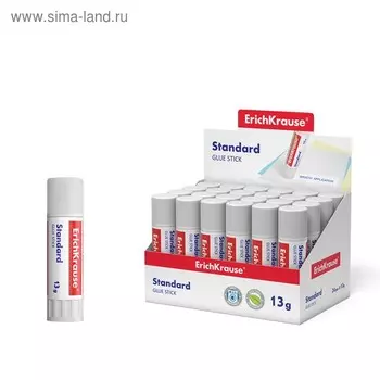 Клей-карандаш ErichKrause Standard, 13 г быстрое склеивание