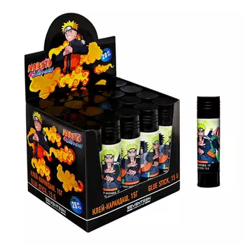 Клей-карандаш PVA 15г Naruto, карт дисплей NTLB-US1-15G-SHB20