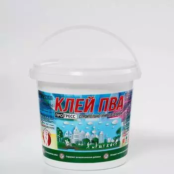 Клей ПВА строительный, универсальный "ПРОГРЕСС" 1 кг