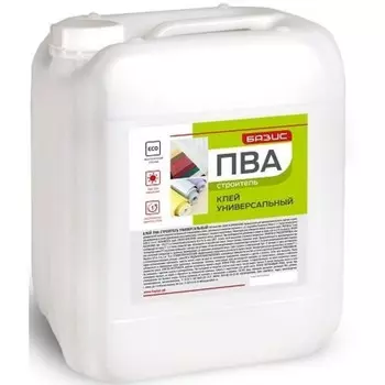 Клей ПВА универсальный Строитель Базис, 10л